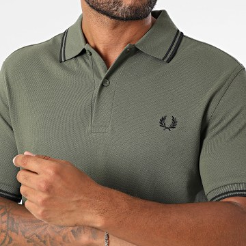 Fred Perry - Polo manica corta Twin Tipped MM3600 Verde Khaki