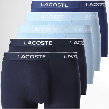 Lacoste - Set di 5 boxer classici blu navy Blu chiaro Blu reale