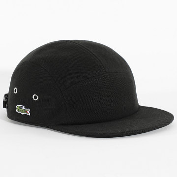Lacoste - Girolle Cappello laterale con logo ricamato in coccodrillo Nero
