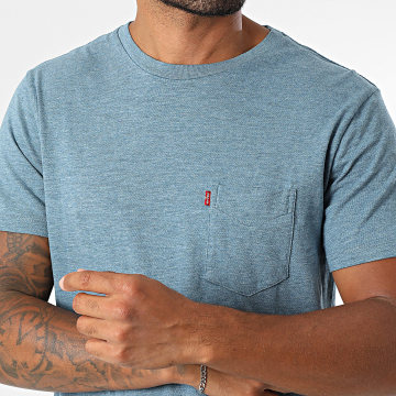 Levi's - Tee Shirt Poche 19342 Bleu Chiné