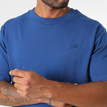 New Balance - Camisola de algodão de treino descontraído MT41533 Azul Royal