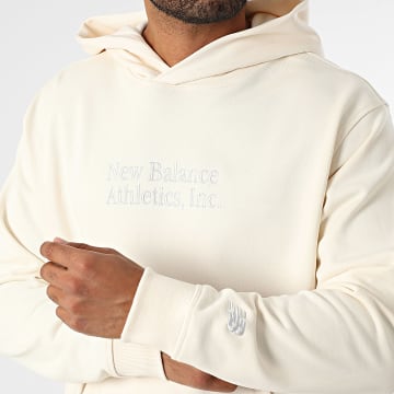 New Balance - Sweat Capuche Relaxed Fit Athletics Classics MT53925 Beige Clair