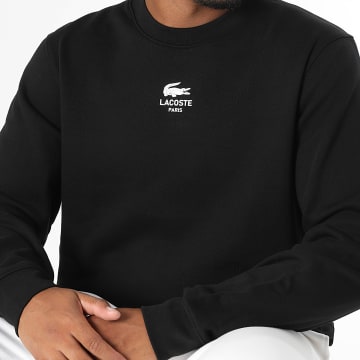 Lacoste - Crewneck Sweat Classic Fit Crocodile Logo Black