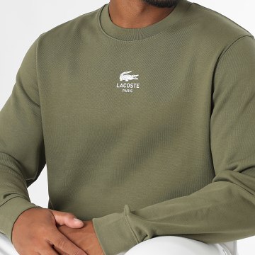 Lacoste - Crewneck Sweat Classic Fit Crocodile Logo Khaki Green