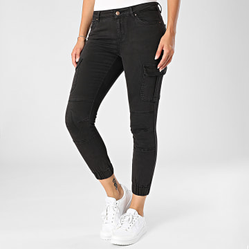 Only - Pantalon Cargo Skinny Femme Missouri Noir