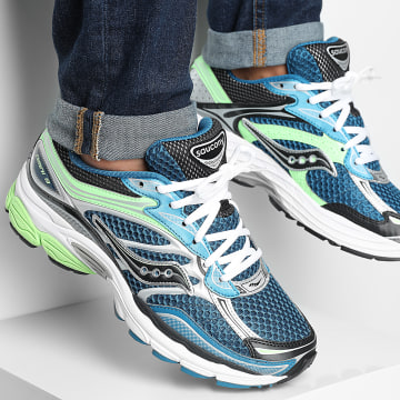 Saucony - Baskets Progrid Omni 9 Blue Lime