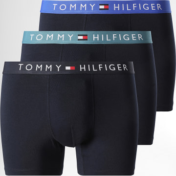 Tommy Hilfiger - Lot De 3 Boxers 3431 Bleu Marine Bleu Roi Bleu Clair