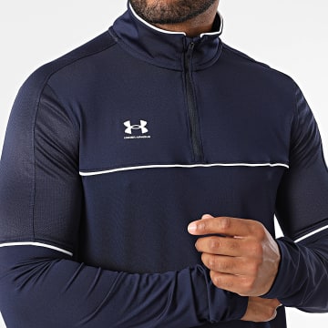 Under Armour - Tee Shirt Manches Longues Col Zippé Challenger 6004043 Bleu Marine