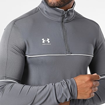 Under Armour - Tee Shirt Manches Longues Col Zippé Challenger 6004043 Gris Anthracite