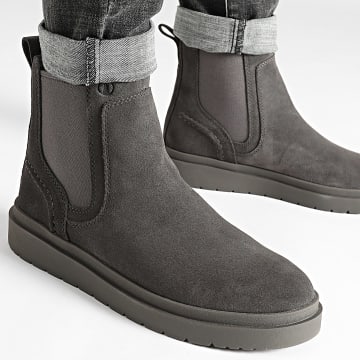 Clarks - Stivali Polden Easy in pelle scamosciata grigio scuro