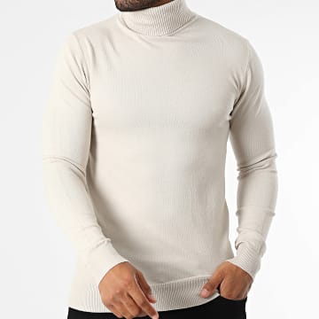 KZR - Jersey de cuello alto beige 053