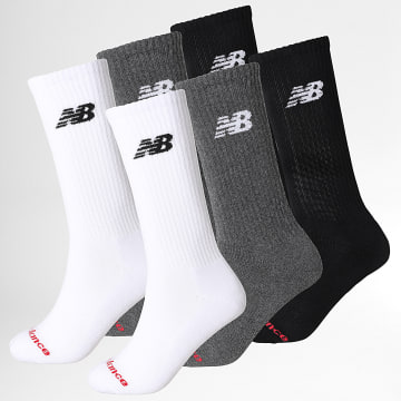 New Balance - Set van 6 paar sokken LAS51296 Zwart Wit Grijs Houtskool