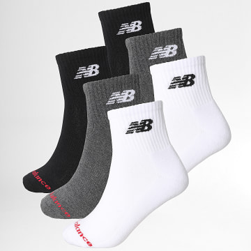 New Balance - Set van 6 paar sokken LAS51306 Zwart Wit Grijs Antharcite