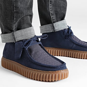 Clarks - Torhill Hi Navy Combi shoes