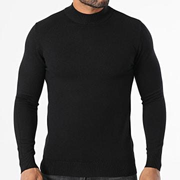 KZR - Funnel Neck Sweater 076 Negro