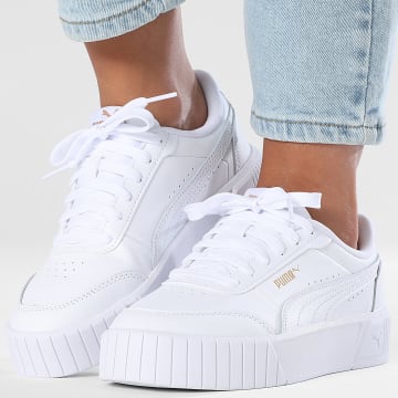 Puma - Zapatillas Mujer Carina Mia Jr 403746 Puma Blanco Puma Oro