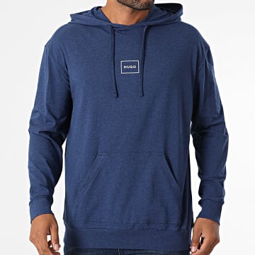 HUGO - Camiseta de Manga Larga con Capucha Laze 50525244 Azul Marino Jaspeado