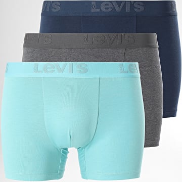 Levi's - Set di 3 boxer 905045001 Navy Grey Heather Turchese