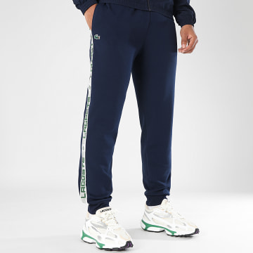 Lacoste - Pantalon Jogging A Bandes Logo Crocodile Bleu Marine