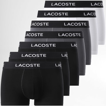 Lacoste - Lot De 7 Boxers Classic Noir Gris Blanc