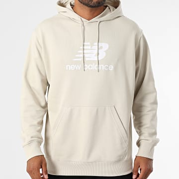 New Balance - Sweat Capuche Relaxed Fit Sport Essentials MT41501 Beige Clair