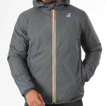 K-Way - Le Vrai 4.0 Claude Houtskool grijs Hooded Zip Jacket