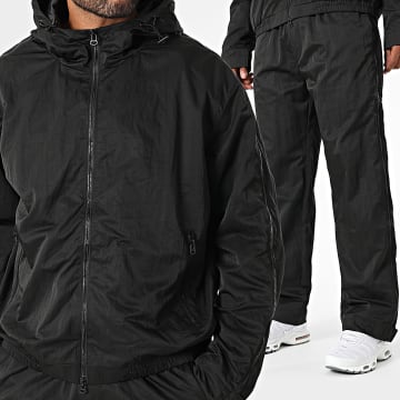 Classic Series - 01A Set giacca e pantaloni da jogging con cappuccio nero
