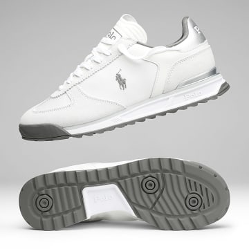 Polo Ralph Lauren - Varick Branco Cinzento Prata Sapatilhas