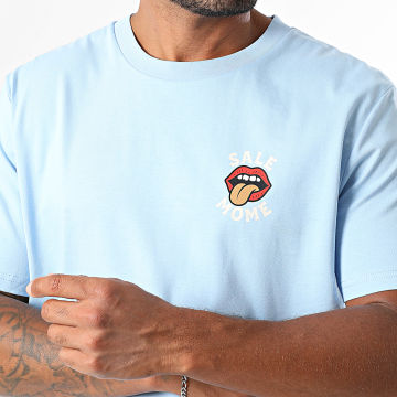 Sale Môme Paris - Tee Shirt Oversize Large Small Rolling Mome Bleu Clair