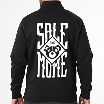 Sale Môme Paris - Sweat Col Zippé Nounours Squarred Noir Blanc