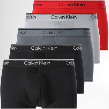 Calvin Klein - Set van 5 boxers NB4412 Zwart Grijs Rood