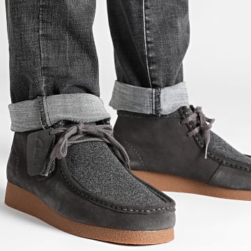 Clarks - Zapatillas Wallabee Evo BT Gris Oscuro Combi