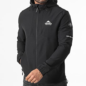 Helvetica - Swindon Hooded Zip Jacket Black