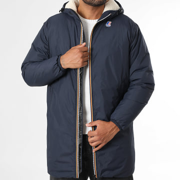 K-Way - Le Vrai 4.0 Parka larga Eiffel East Orsetto Azul marino