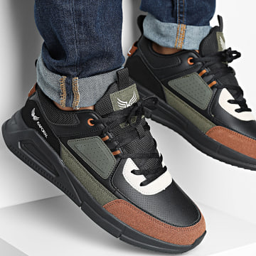 Kaporal - Baskets Dolpy C400463 Noir Kaki Marron