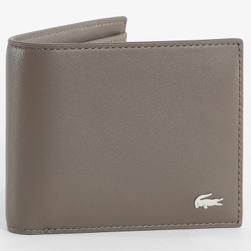 Lacoste - Cartera Logo Cocodrilo Metal Topo