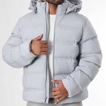 Calvin Klein - LD517 Edredón con capucha y cremallera gris claro