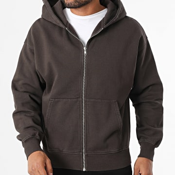 Colorful Standard - Premium Hoodie mit Reißverschluss CS1016 Dunkelbraun