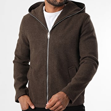 Classic Series - E26 Chaqueta marrón con cremallera y capucha