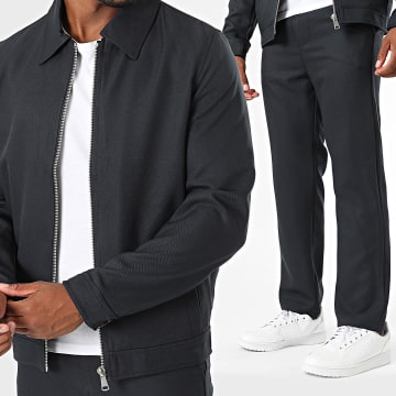 Frilivin - Ensemble Veste Zippée Et Pantalon Habillé Y60 Bleu Marine