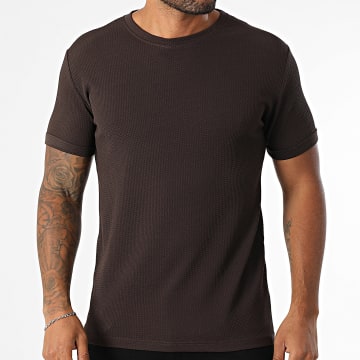 Frilivin - Camiseta texturizada 073 Marrón oscuro