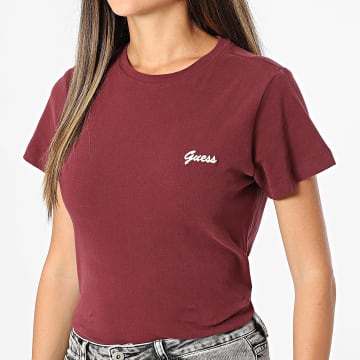 Guess - Tee Shirt Femme V5BI17-KCBF1 Bordeaux