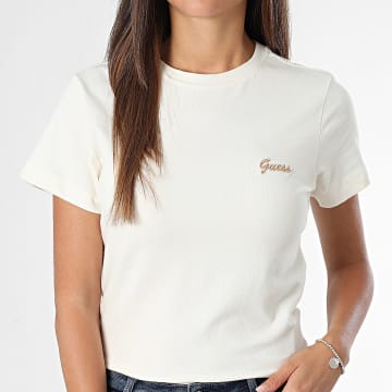 Guess - Tee Shirt Femme V5BI17-KCBF1 Beige Clair