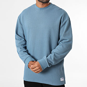 Hugo Blue - Sweat Crewneck Waffle Nuwolo 50534454 Bleu Clair