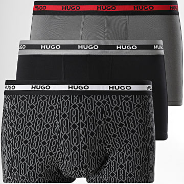 HUGO - Lot De 3 Boxers 50545668 Gris Noir