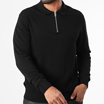 Jack And Jones - Polo Emil a maniche lunghe nero