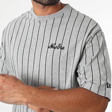 New Era - Tee Shirt Stripes Oversize Large Pinstripe New Era 60684388 Heather Grey