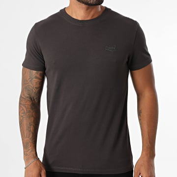 Superdry - Camiseta Essential Logo Bordado M1011245A Gris Carbón