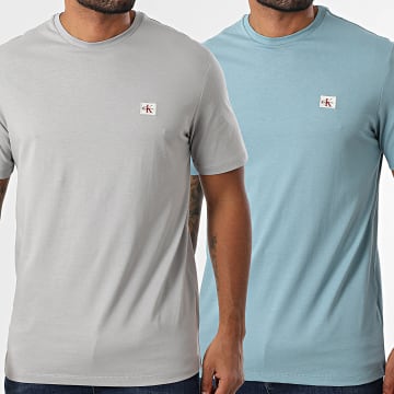 Calvin Klein - Juego De 2 Camisetas RD248 Gris Celeste