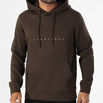 Jack And Jones - Sweat Capuche Star Marron